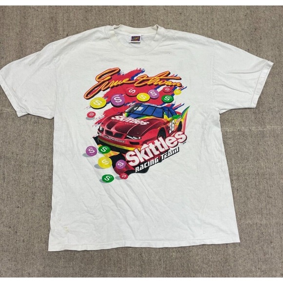 Other - Vintage Ernie Irvan Shirt men xl‎ White 1990s nascar Skittles racing